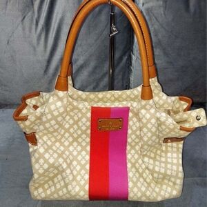 EUC KATE SPADE NEW YORK "STEVIE" VINTAGE CLASSIC SPADE STUCCO SHOULDER BAG